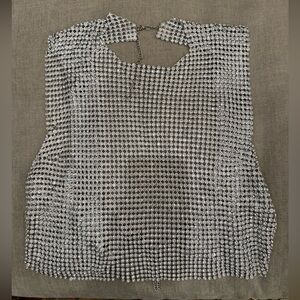 12th Tribe Silver Chainmail Tank, Small